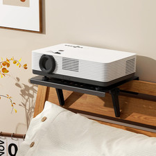 No-Drill Metal Projector Wall Mount Adjustable Folding Shelf Ventilated Stand