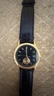 Men's Vintage 1990's ALARM Watch SEIKO 5T32-6A39 Black dial with gold tone