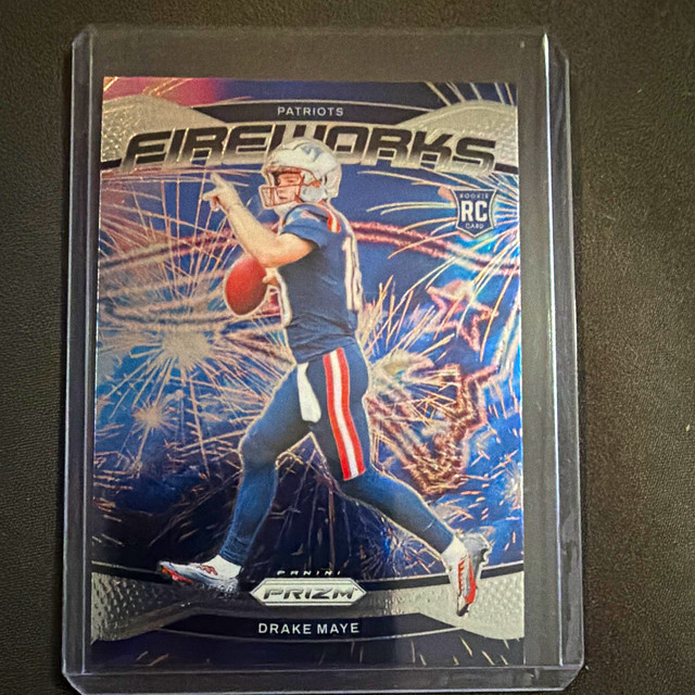 Panini 2024 Prizm Fireworks Drake Maye Rookie Insert #22 Patriots