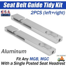 Aluminium Seat Belt Guide Tidy 2pcs For Mgb Mgc Spitfire Gt6 Tr6 Single Headrest