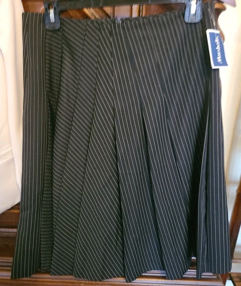  DKNY Conjunto Traje Falda Negra Bailey Blazer y Midi Falda 100% Lana Talla S 6 M  Foto 2 de 4