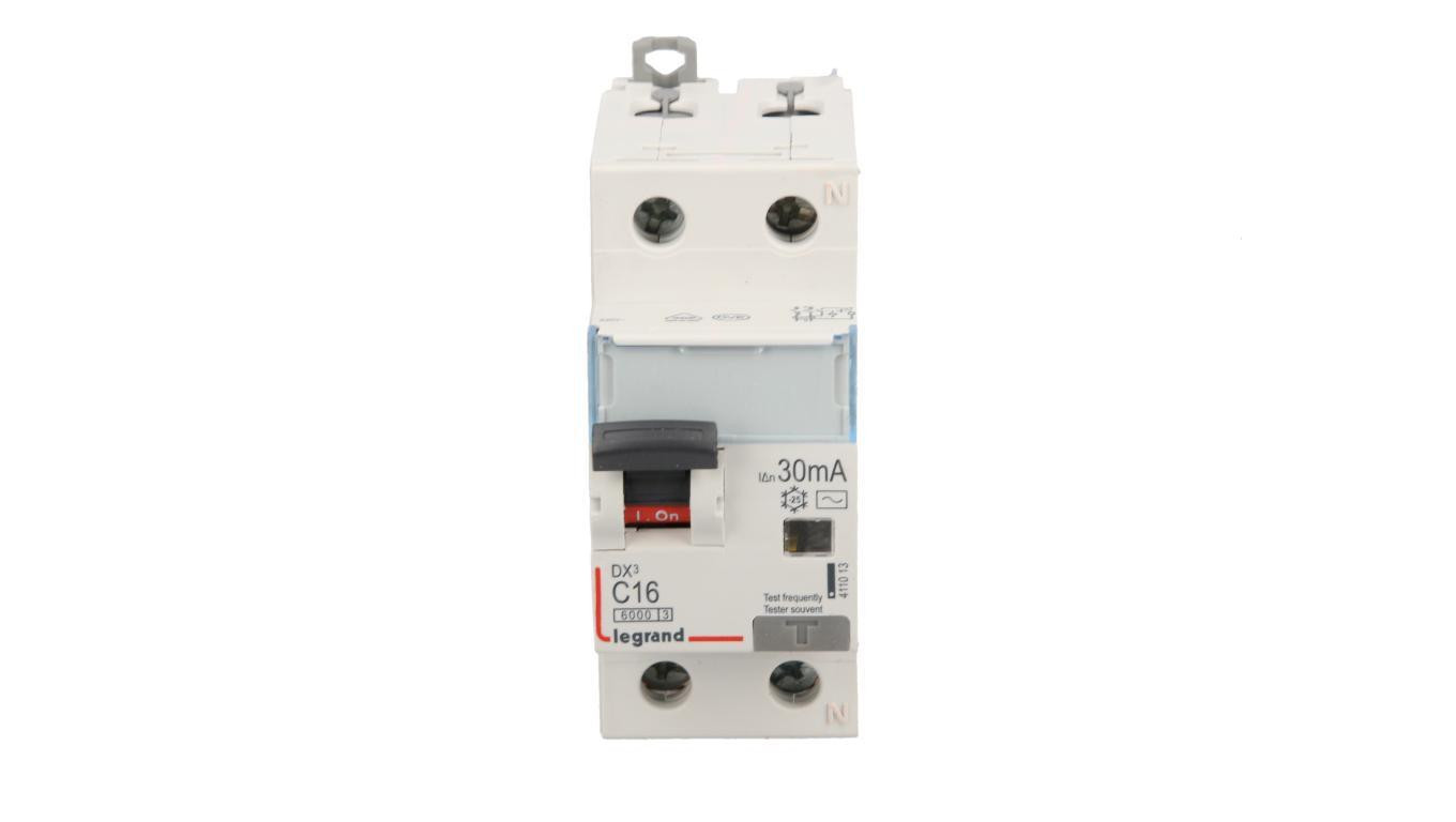 Residual overcurrent circuit breaker 2P 16A C 0.03A type AC P312 DX3 411013