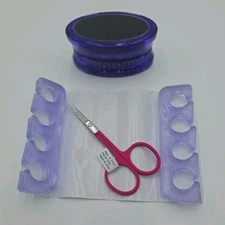 Avon Footworks Pedicure Tool, Gel Toe Separators And Pro Eyebrow Trimmer Set New