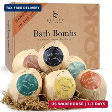 Bath Bombs Gift Set - USA Made with Organic Natural Ingredients, Mothers Day G