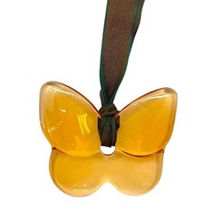 Baccarat Butterfly Necklace Clear Orange
