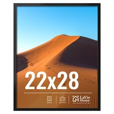 22x28 Picture Frame for Wall Display, 22x28 Black Picture Frame with HD Plexi...