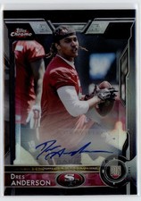 2015 Dres Anderson Topps Chrome Black Refractor  Auto  RC 9/25 #169 (21C183)