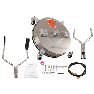 #ad 16.5quot; Stainless Pressure Washer Surface Cleaner 4200 PSI 4 Wheel Dual Handle $162.97