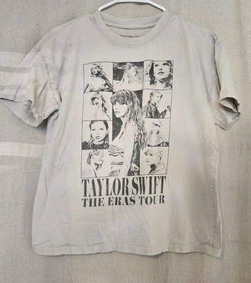 TAYLOR SWIFT THE ERAS TOUR COTTON TEE SHIRT CREAM SIZE SMALL