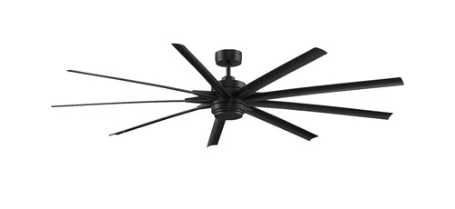 Fanimation Odyn 84" Indoor/Outdoor 9-Blade Ceiling Fan with Light in Black - Picture 2 of 2