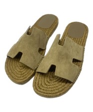HERMES Antigua H Espadrille Sandals/ Olive/ Size 42