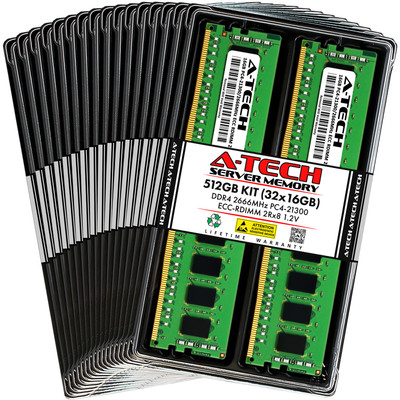 512GB 32x 16GB PC4-2666 RDIMM QNAP TDS-h2489FU-4314-1TB Memory RAM