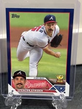 2023 Topps Series 2 Spencer Strider Royal Blue Parallel Gold Cup Braves