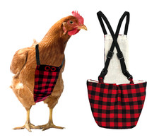 Chicken diaper for hens, rooster Size Large - reusable, adjustable, waterproof