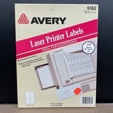 Avery Laser Printer Labels 1 1/3  X 4  Permanent Self-Adhesive - Open Box