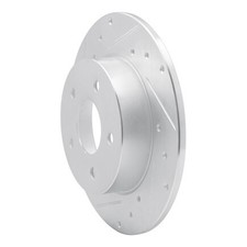 Dynamic Friction Company 631-67113L Brake Rotor Drilled And Slotted Silver