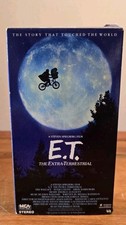 E.T. The Extra-Terrestrial VHS Black Green Tape Tested 1988 1st Release.