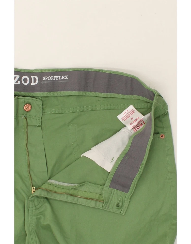 Pantalones Cortos Informales IZOD Para Hombres Calce Clásico W42 2XL Algodón Verde AJ06 Foto 3 de 3