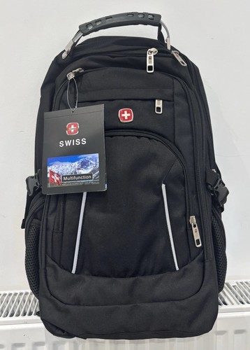 Swiss Gear Backpack Laptop Bag With USB Black & Other. Multipurpose Backpack