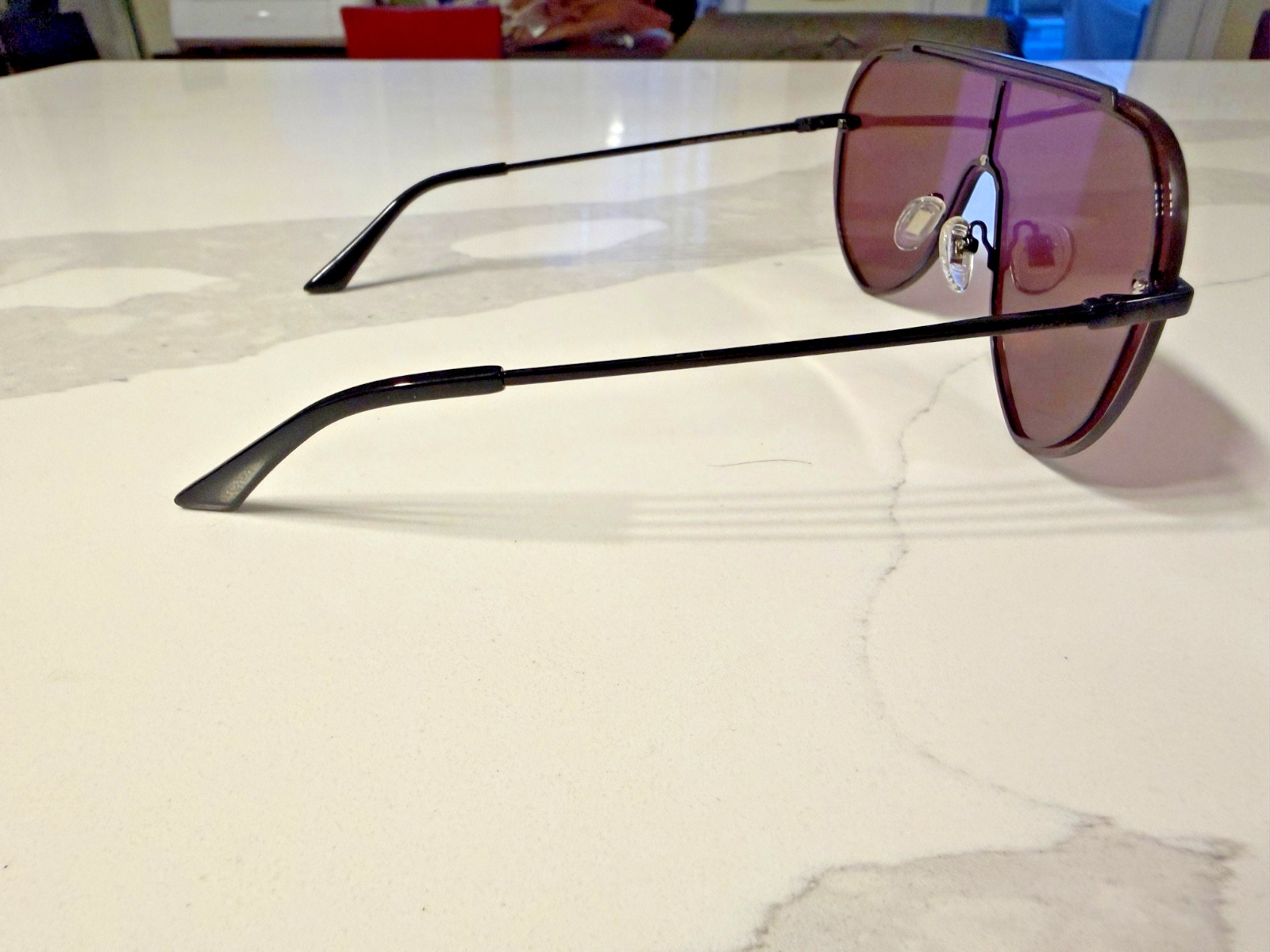 Diff Eyewear Imani Black Frame Aviators, EUC - image 5