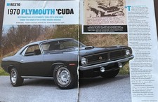 1970 Plymouth Barracuda Cuda 5 Pg Restoration - Black Hemi