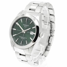 TISSOT WATCH T127407 GENTLEMAN POWERMATIC 80 DATE AUTOMATIC GREEN DIAL SS MEN'S 2