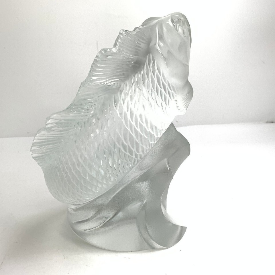 Lalique Frosted Carp Fish Crystal Interior Collection Display Art ...
