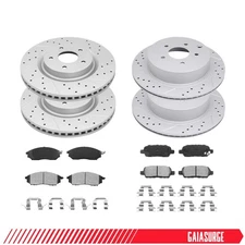 Front Rear Drilled Brake Rotors Brake Pad for Nissan Pathfinder Murano JX35 QX60