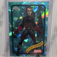2025 Topps Chrome Sapphire Marvel Aqua 5/75 Bucky Barnes #124