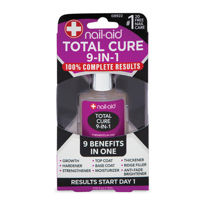 Nail-Aid: Total Cure - 9 Vorteile in 1 Nagelbehandlung & Stärkung, 0,55 flüssige Unzen