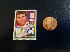 Franck Piccard Alpine Skier Calgary 1988 Olympic Republique De Guinee Stamp