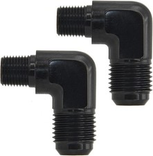 6AN Flare to 1/8NPT Male 90 Degree Fitting Adapter Connect Size: 6AN to 1/8NPT