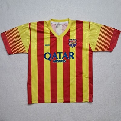 FCB Barcelona Soccer Futbol Qatar Airways Bryan #10 Jersey Shirt Youth Size 10