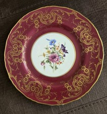 Royal Worcester Red and Gold Ornate Floral  P...