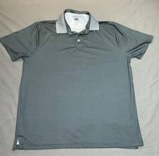 Hickey Freeman Men  s Short Sleeve Polo Shirt, Gray Size Large