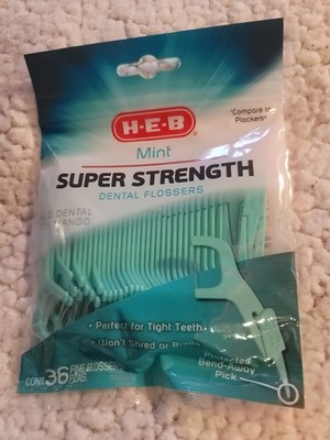 Lot of 3 Dental Flossers Mint 36 Floss Picks (Total 108 Picks) 