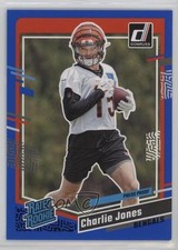 2023 Panini Donruss Rated Rookie Press Proof Blue Charlie Jones #317 05ol