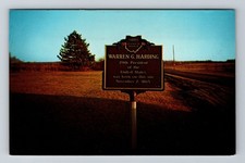 Blooming Grove OH-Ohio Birthplace President Warren G Harding Vintage Postcard