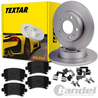 TEXTAR BREMSSCHEIBEN 286mm + BELÄGE HINTEN für AUDI TT 8J 8J3 8J9 Coupe Roadster