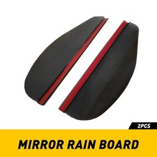 2x For Car Rear Accessories Black View Mirror Rain Board Eyebrow Guard Sun Visor