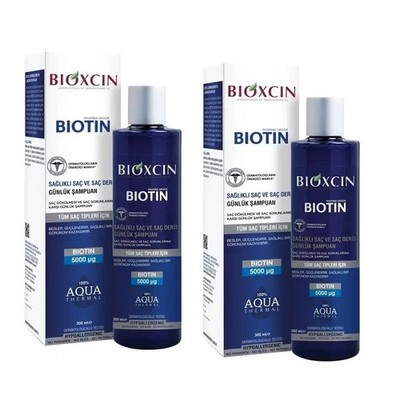 2 Pack x Bioxcin Biotin Anti-Hair Loss Daily Shampoo 300 ml - 10.14 fl oz