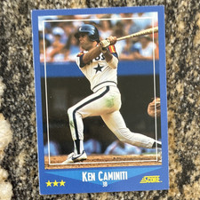 Score 1988 Score Ken Caminiti Houston Astros #164 Rookie Base Set Card. rookie card picture