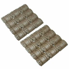 24 PCS Universal Weaver Picatinny Rubber Rail Covers Tan / Dark Earth