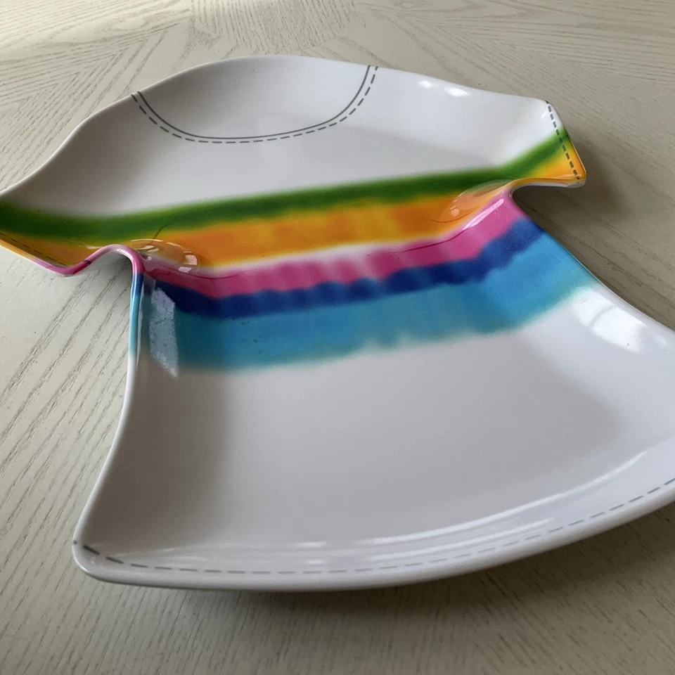 Prato de melamina infantil pratos divertidos para crianças crianças tingidas formato de camiseta - Imagem 2 de 4