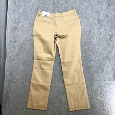 Edwards Pants Womens Size 4 UL Tan Khaki Flat Front Stretch Straight Leg NWT