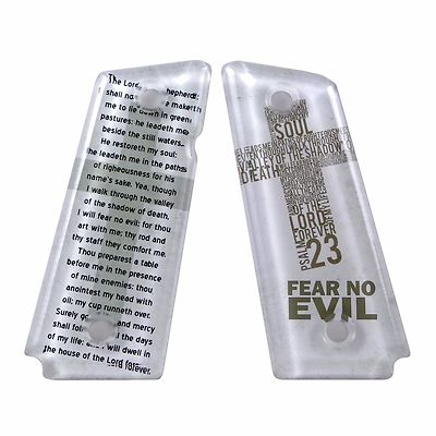 Custom 1911 Compact ambi & non-ambi fit SPD Acrylic Grips Fear No Evil
