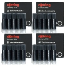Ink Cartridge Rotring Black Refill Isograph Pen Technical Drawing Paper 4 Boxes.