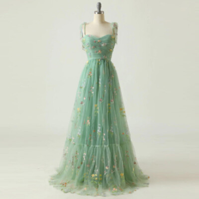 Floral Appliques Evening Dresses Classic Slim Fit Party Gown Bridesmaid Dress | eBay Floral Appliques Evening Dresses Classic Slim Fit Party Gown Bridesmaid Dress | eBay