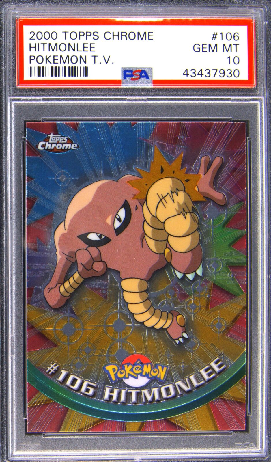 Topps Pokémon Trading Cards (2000) Hitmonlee #106 Chrome & Hitmonchan #107