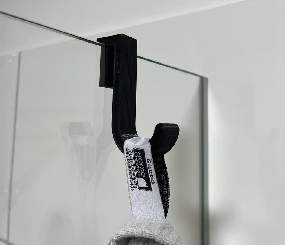 Set 4 x Handtuchhalter für Glasduschkabine - Haken für Glasdusche Glasduschwand - Bild 4 von 4